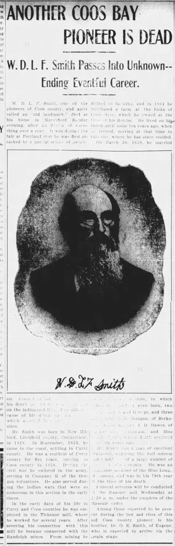 Clipping from The Coos Bay Times